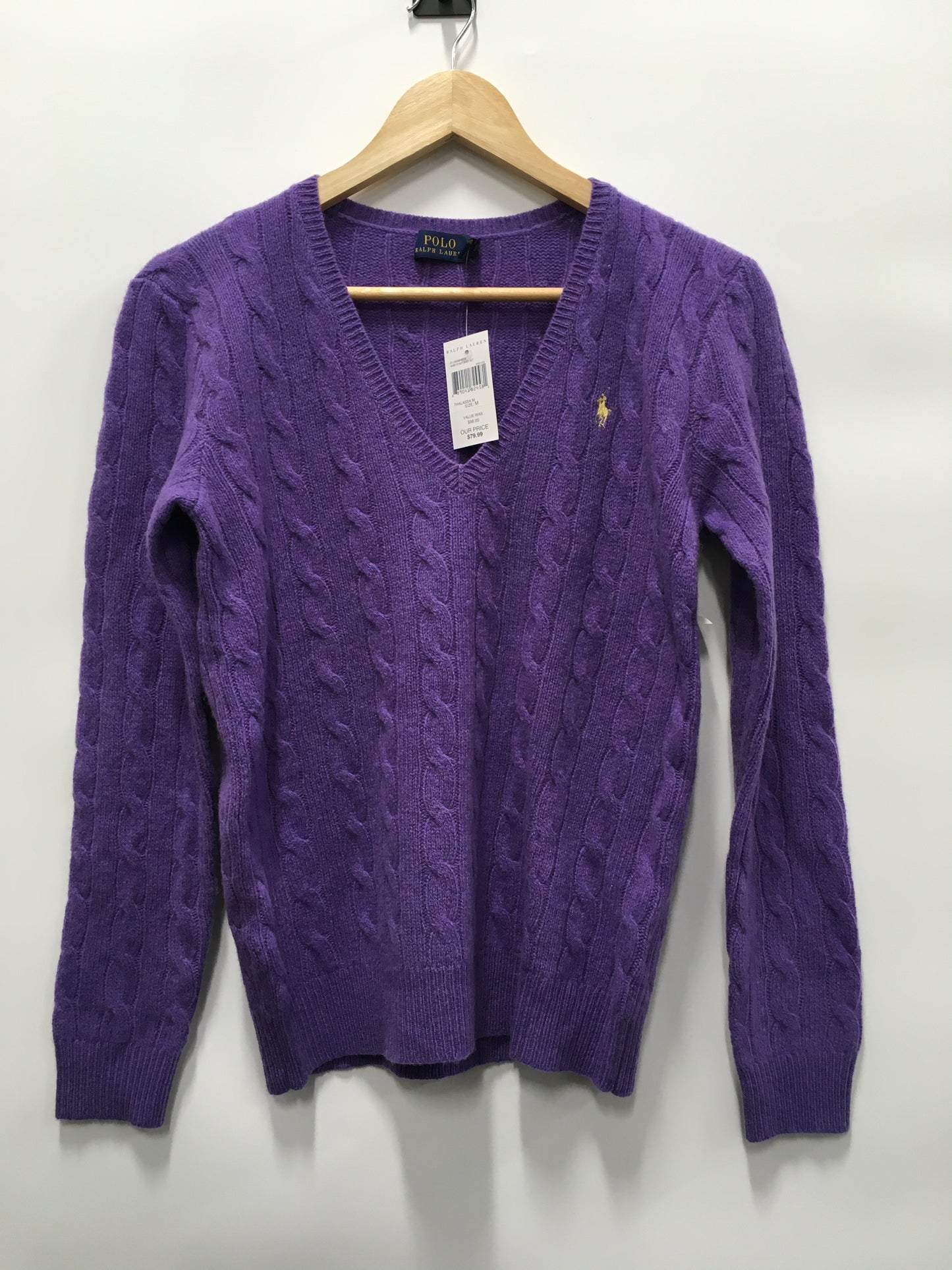 Sweater Cashmere By Polo Ralph Lauren In Purple, Size: M