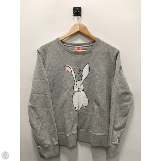 Sweatshirt Crewneck By Kate Spade In Grey, Size: M