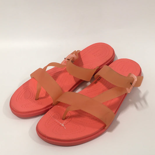 Orange Sandals Flip Flops Crocs, Size 11