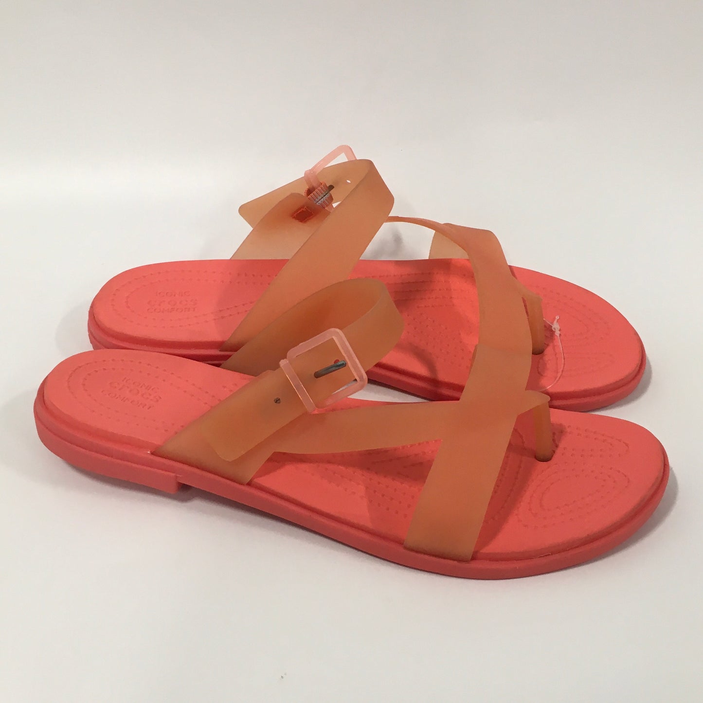 Orange Sandals Flip Flops Crocs, Size 11