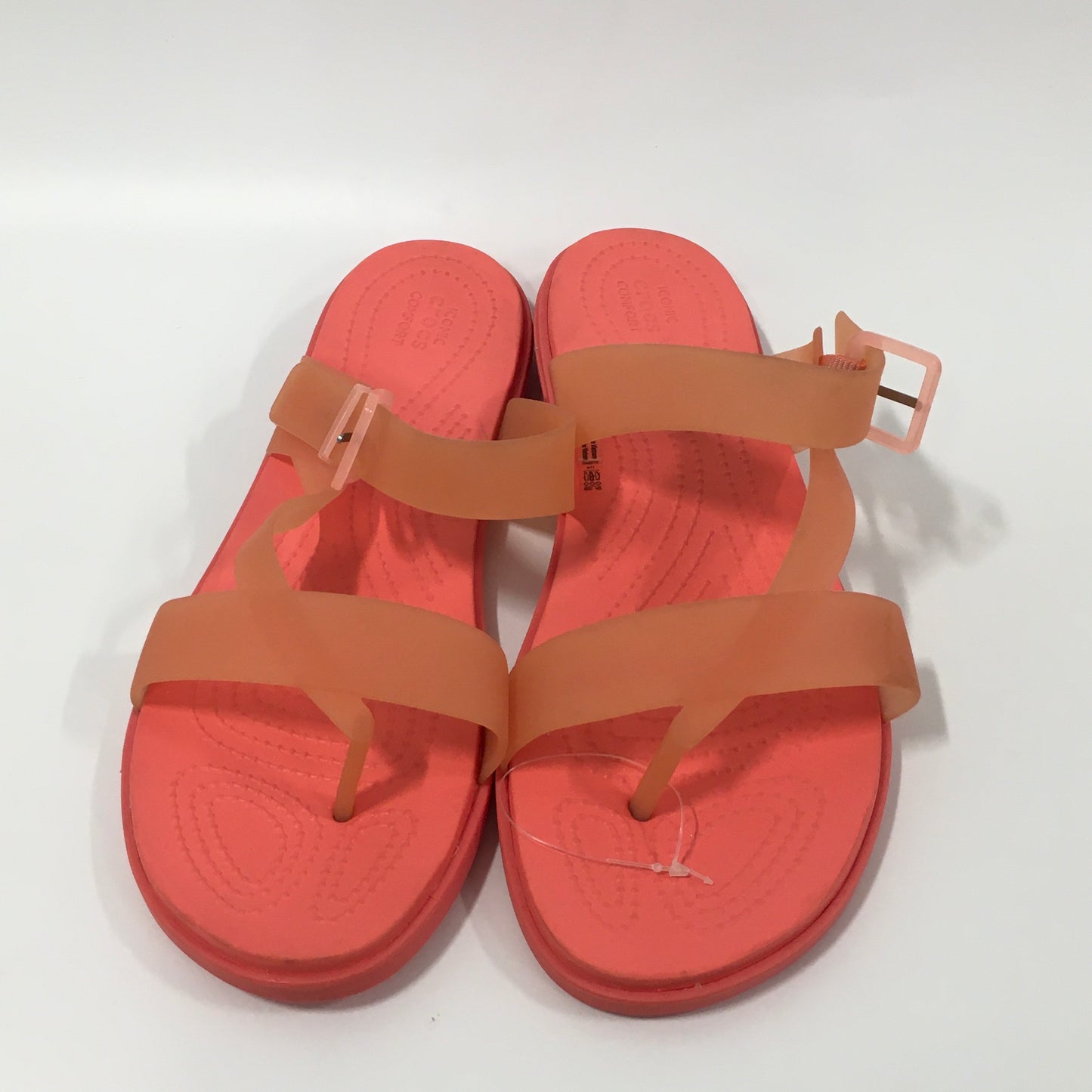 Orange Sandals Flip Flops Crocs, Size 11