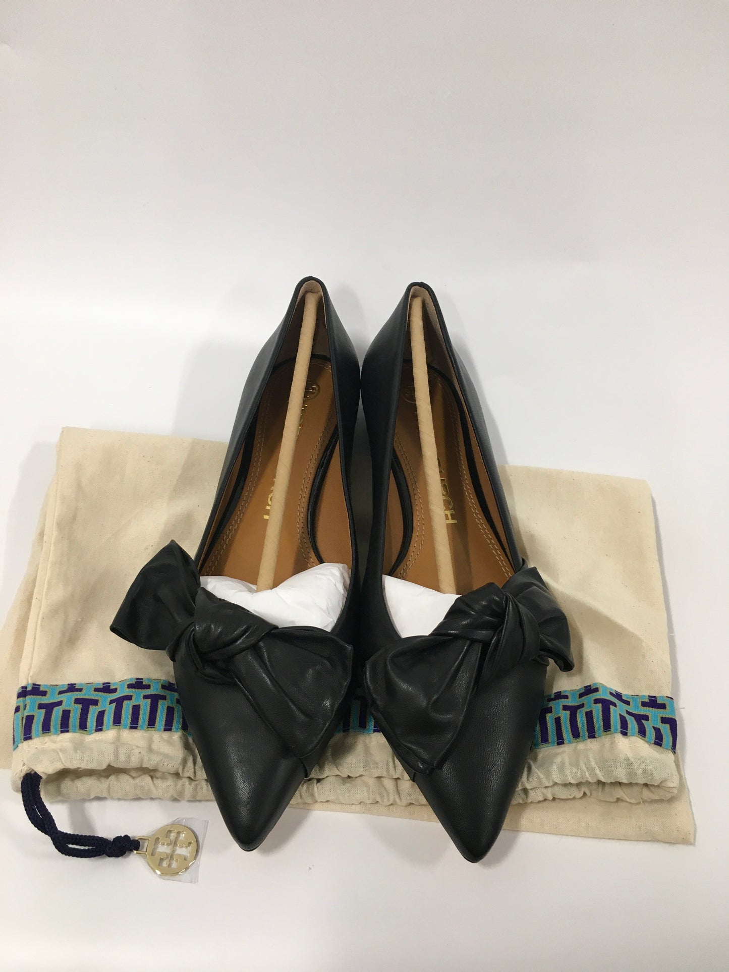 Black Shoes Flats Tory Burch, Size 8