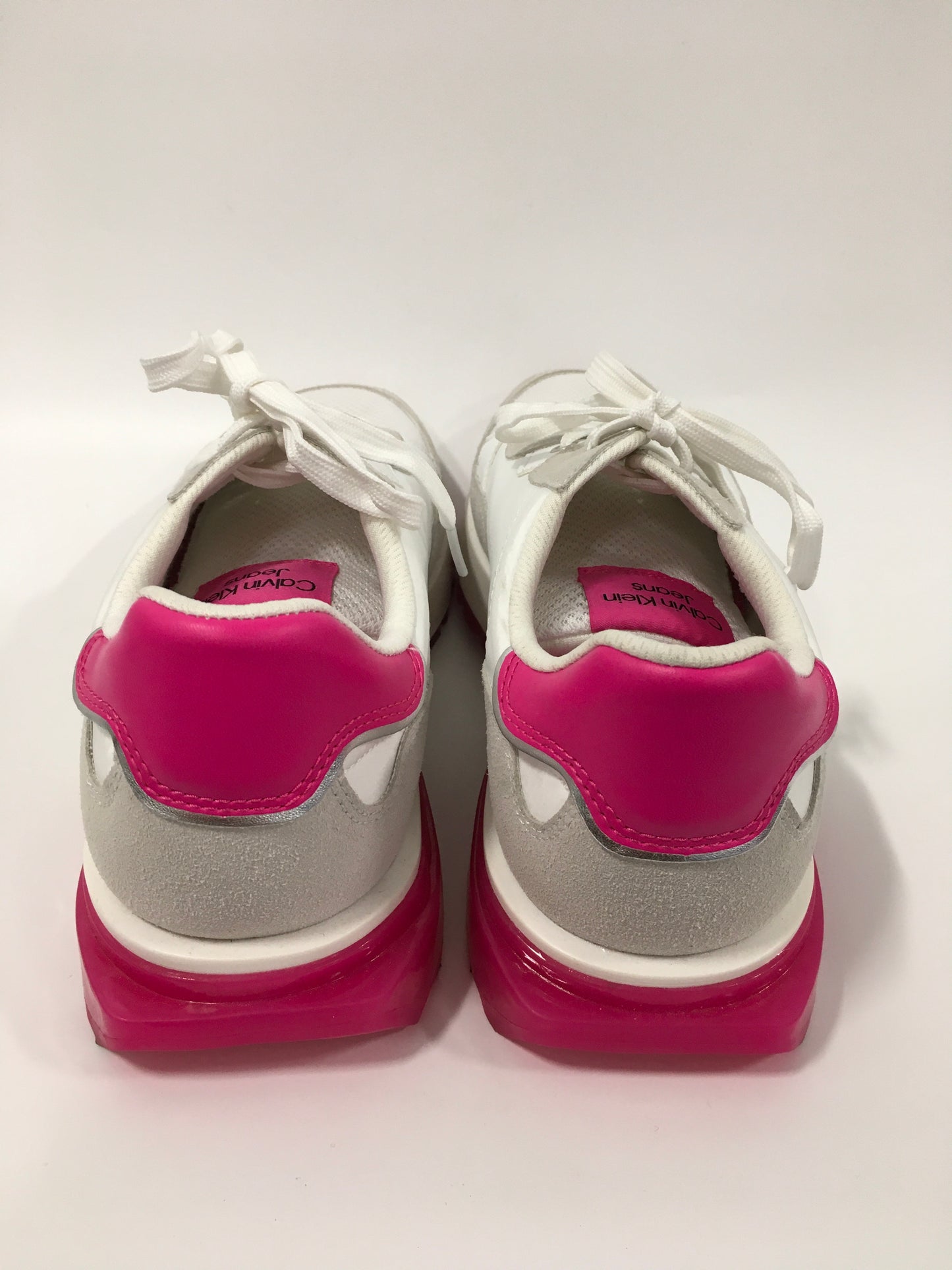 Shoes Athletic By Calvin Klein In Cream & Pink, Size: 10