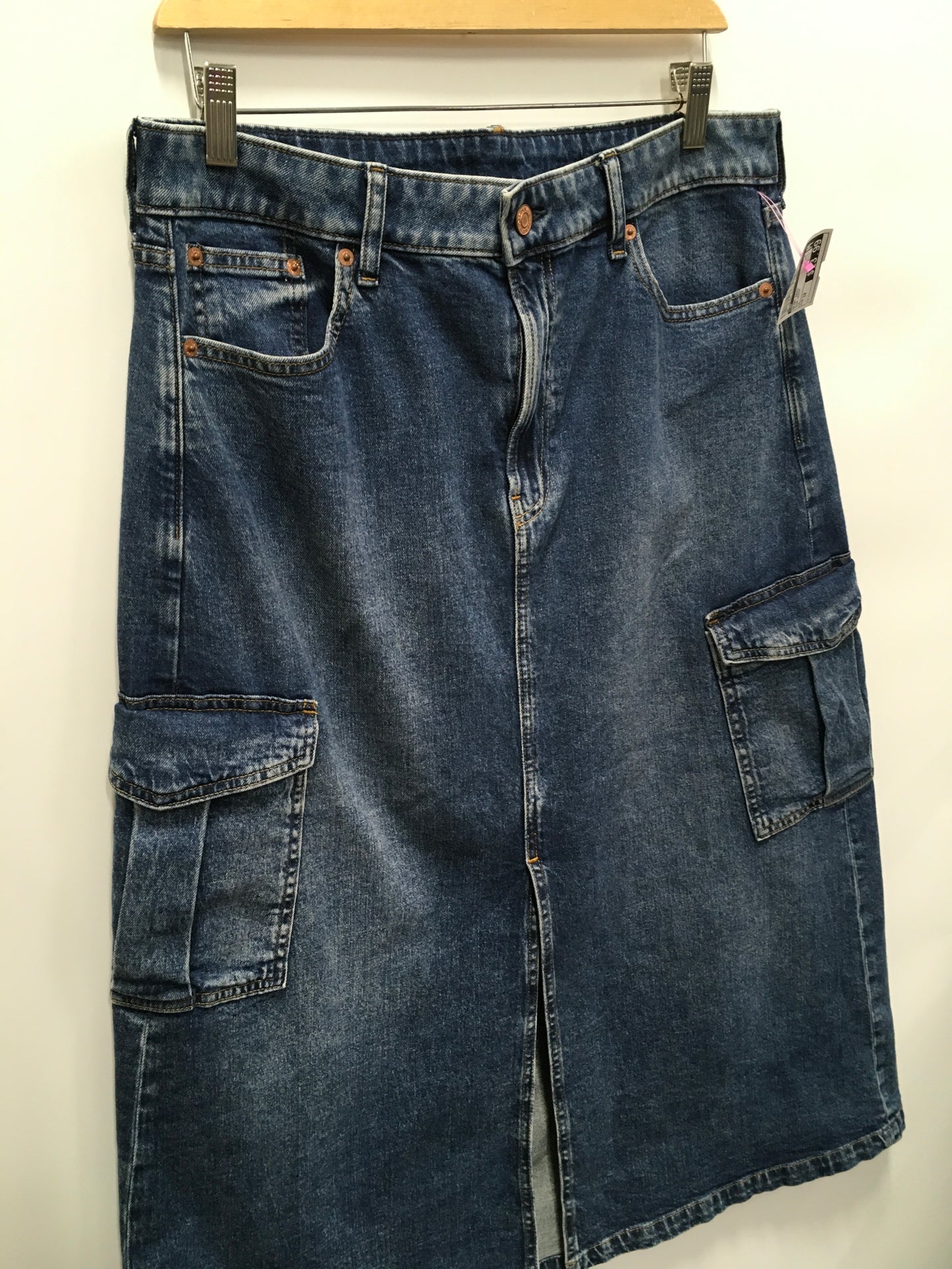 Skirt Maxi By Gap In Blue Denim, Size: 12