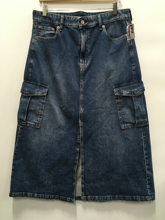 Skirt Maxi By Gap In Blue Denim, Size: 12