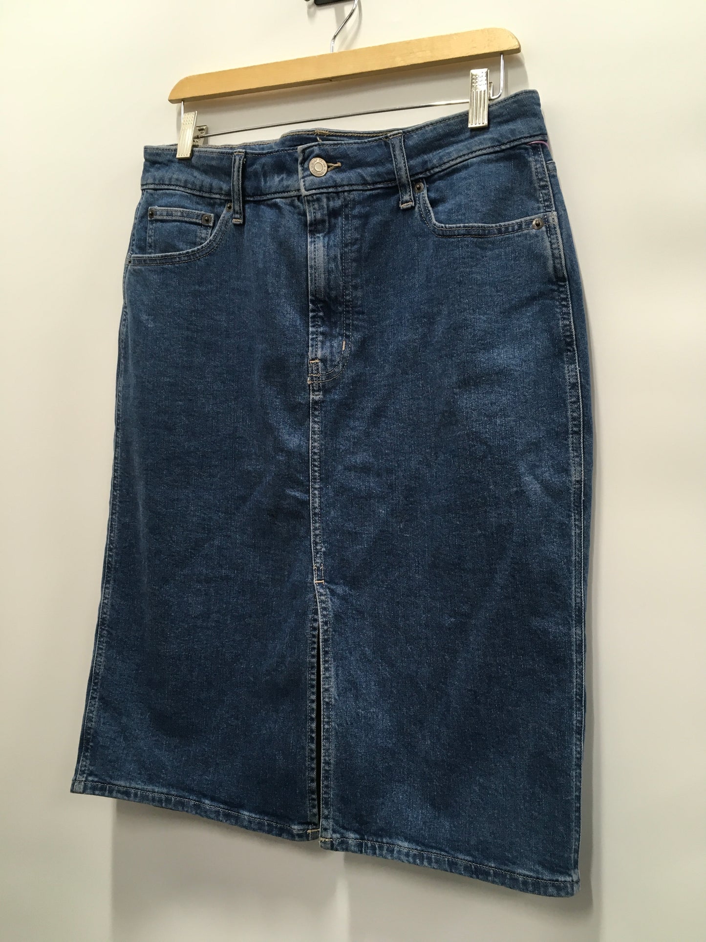 Skirt Maxi By Gap In Blue Denim, Size: 12