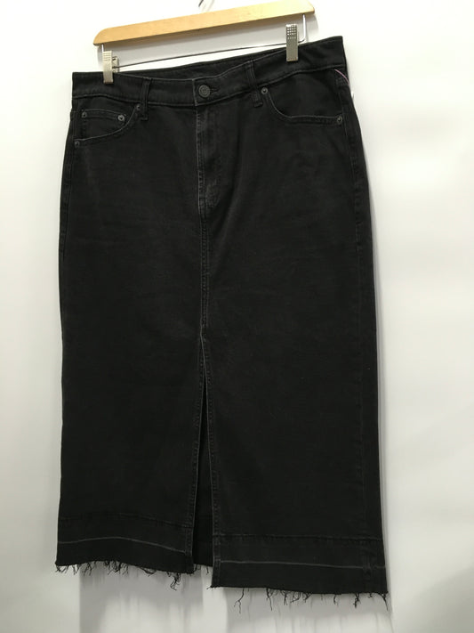 Skirt Maxi By Gap In Black Denim, Size: 12