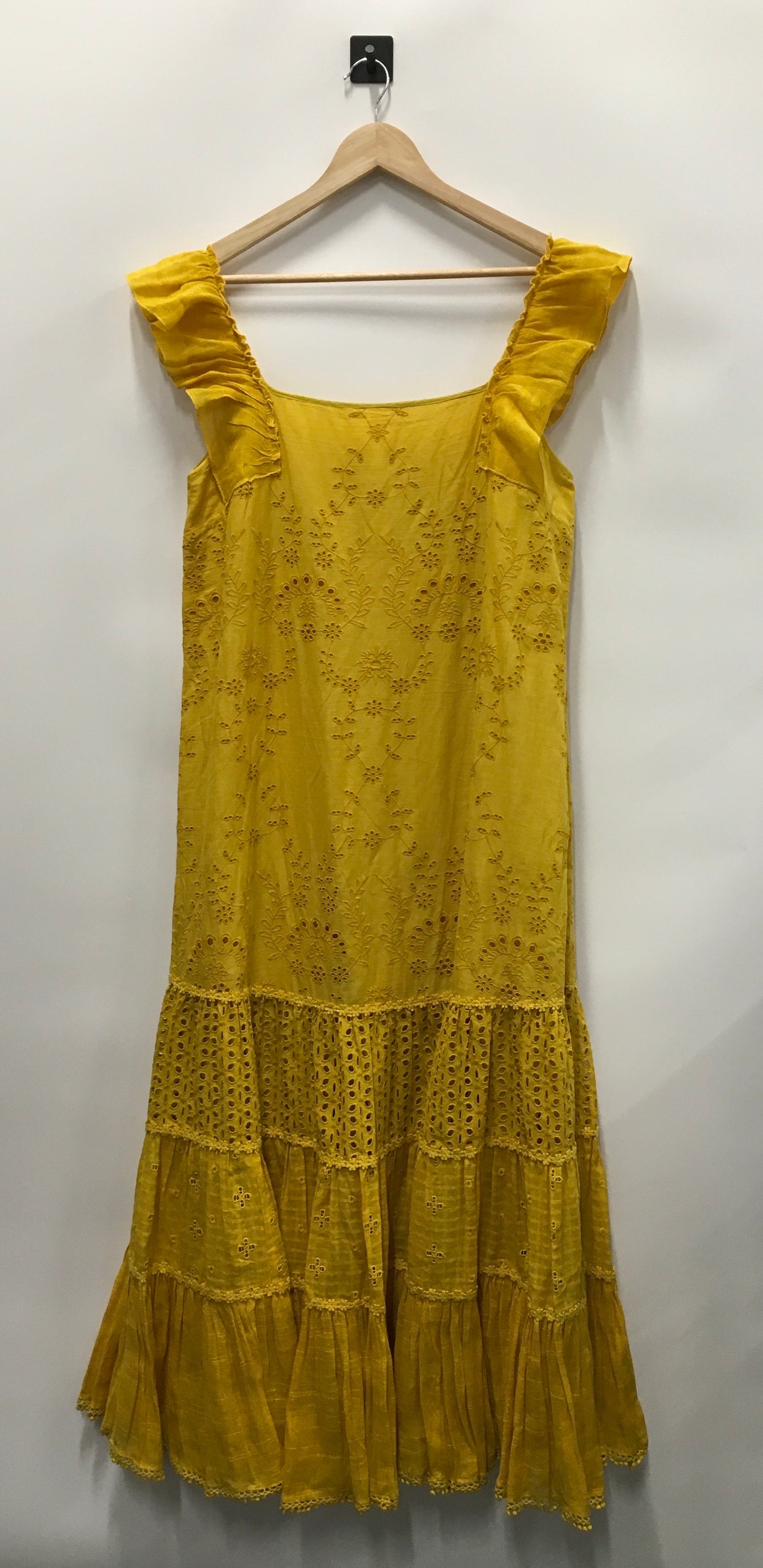 Dress Party Maxi By Anthropologie In Yellow, Size: 8