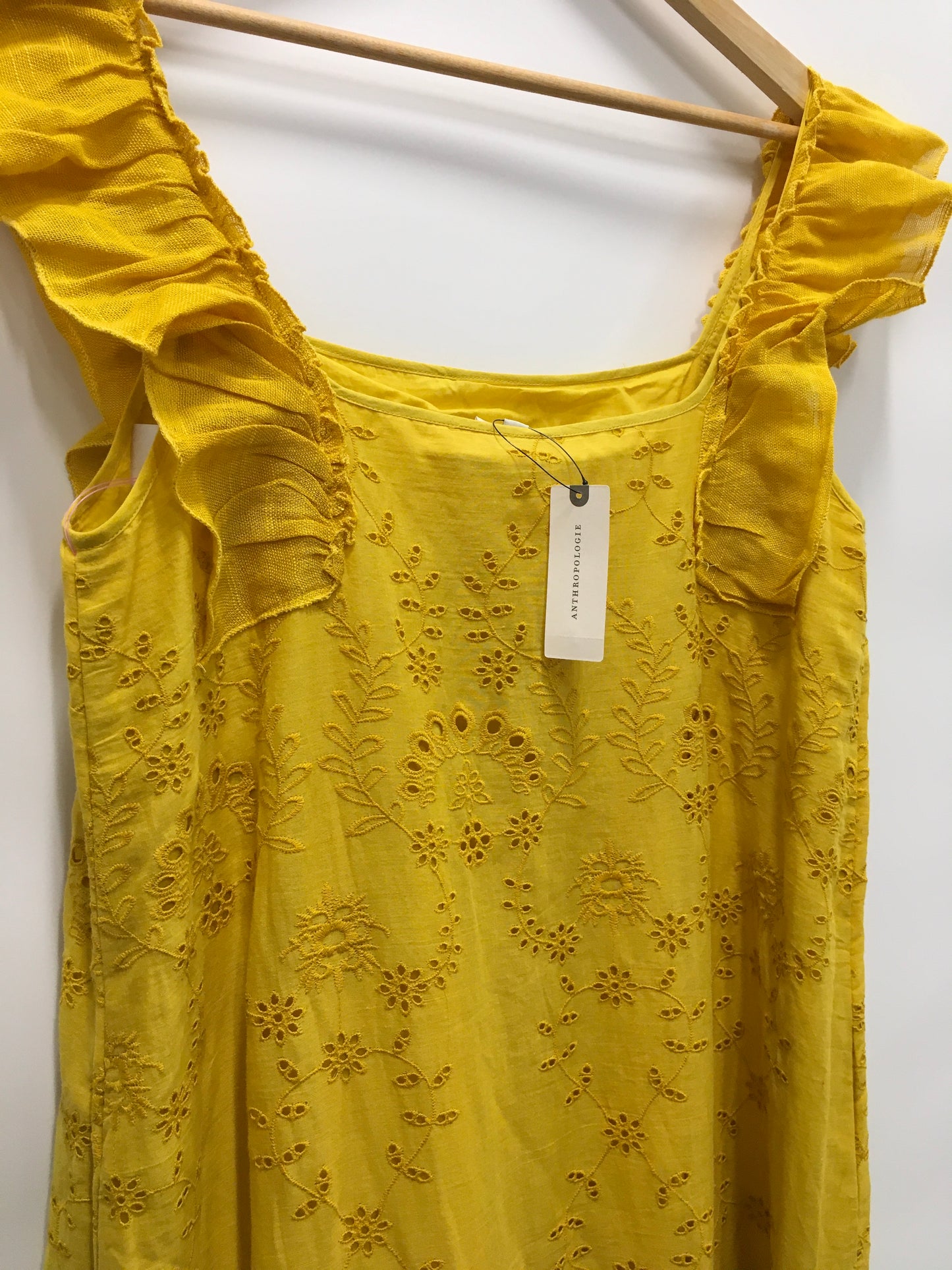 Dress Party Maxi By Anthropologie In Yellow, Size: 8