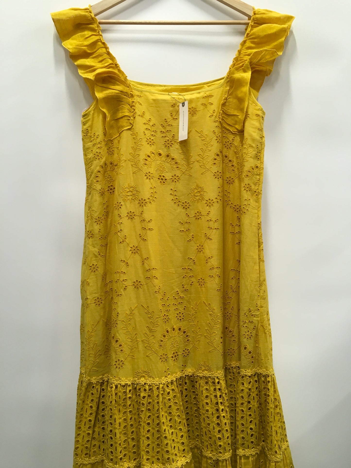 Dress Party Maxi By Anthropologie In Yellow, Size: 8