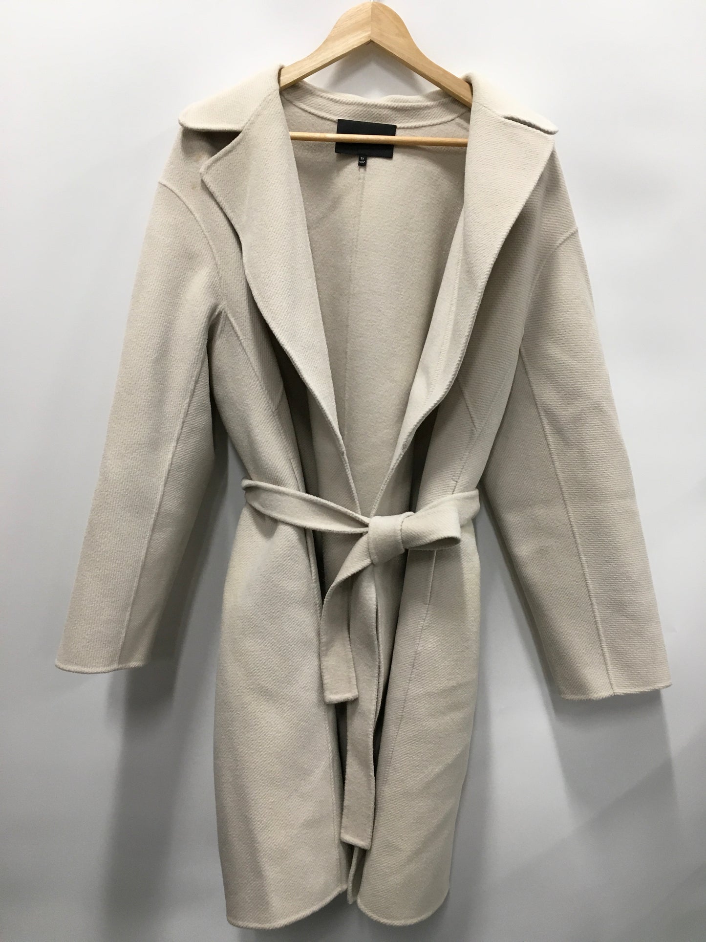 Coat Designer By Lafayette 148 In Cream, Size: 2x