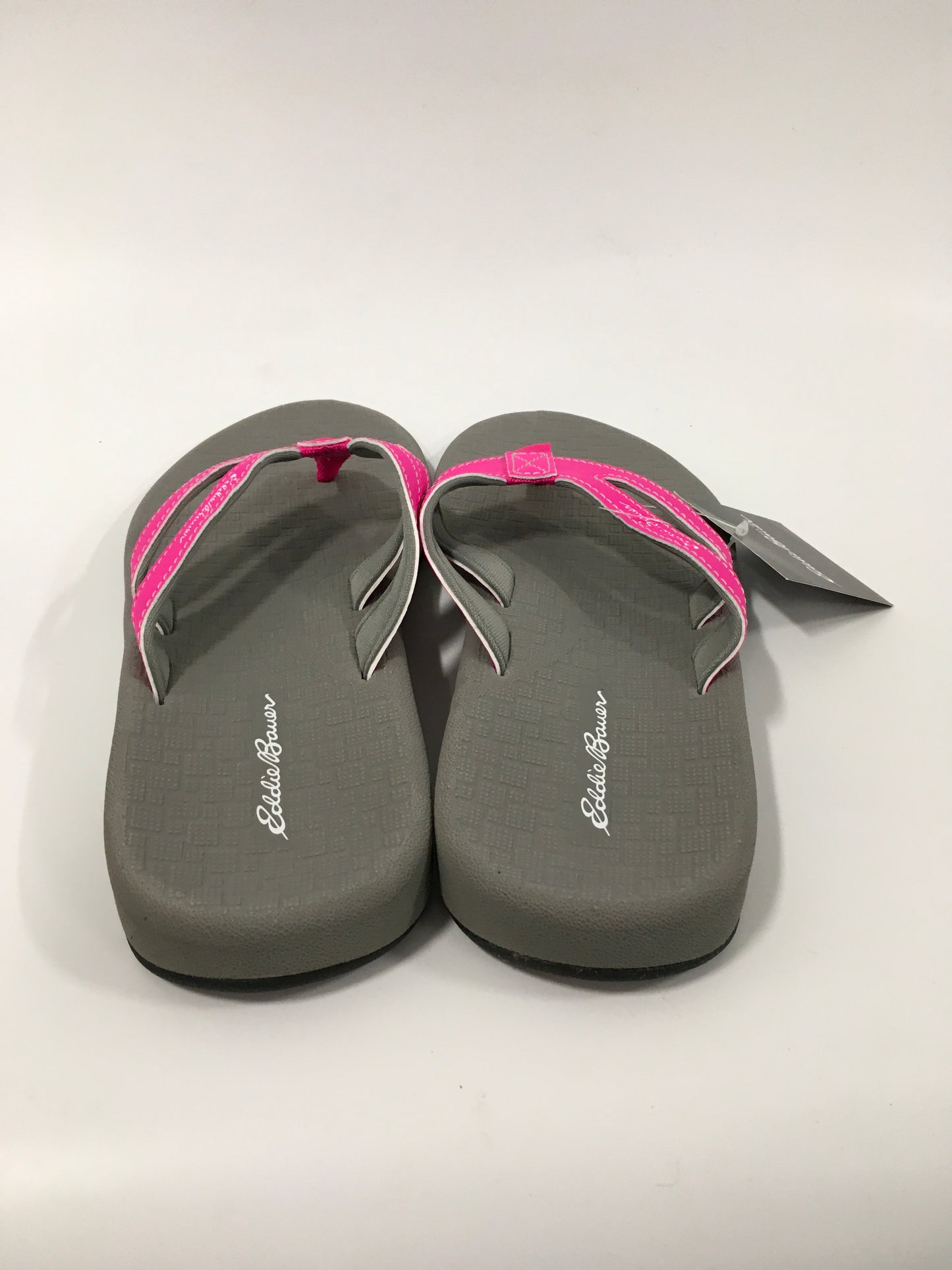 Grey & Pink Sandals Flip Flops Eddie Bauer, Size 7