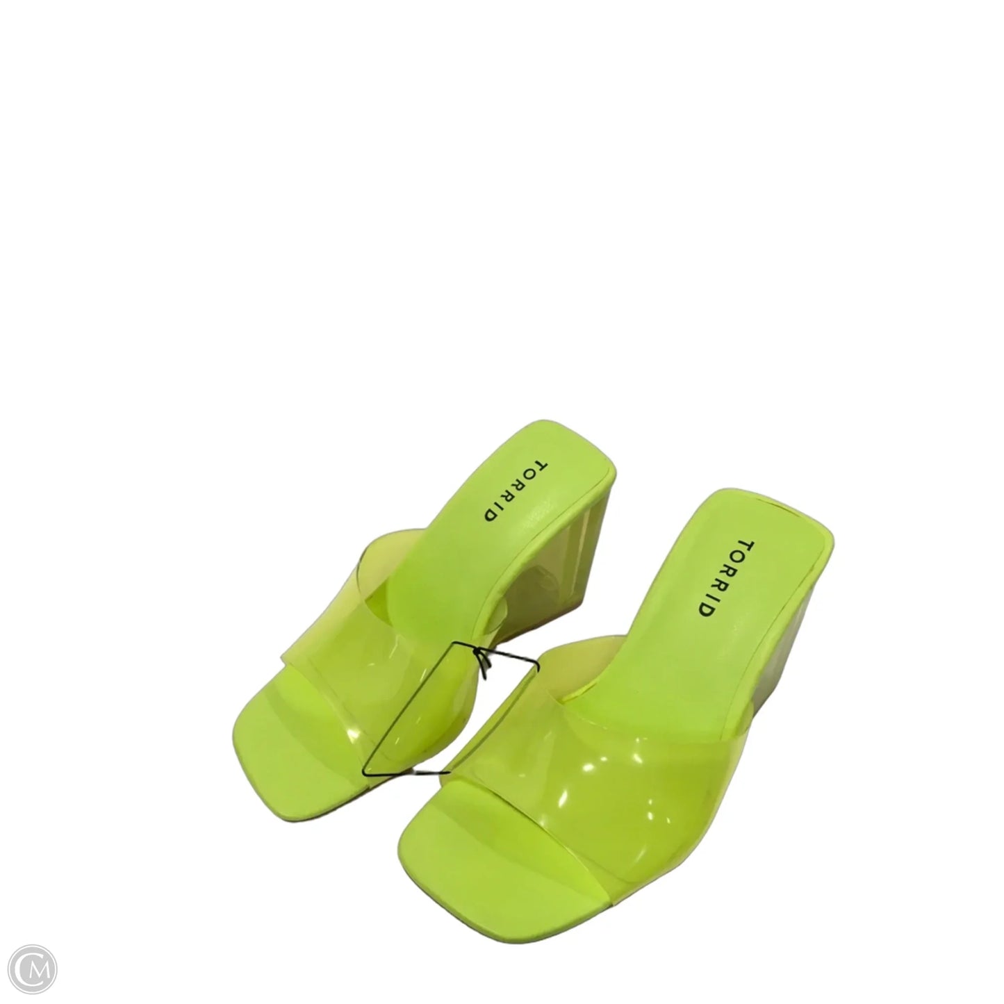 Sandals Heels Wedge By Torrid In Chartreuse, Size: 7