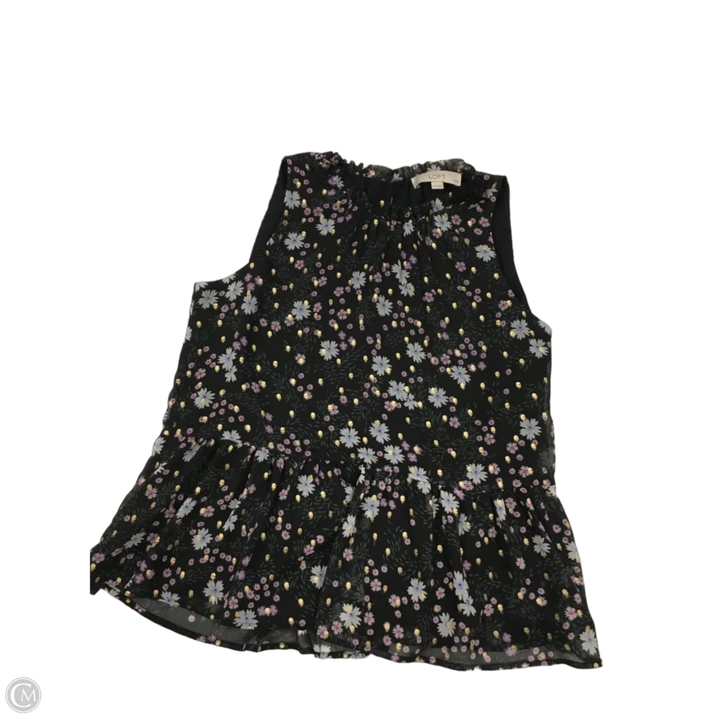 Top Sleeveless By Loft In Floral Print, Size: Mp