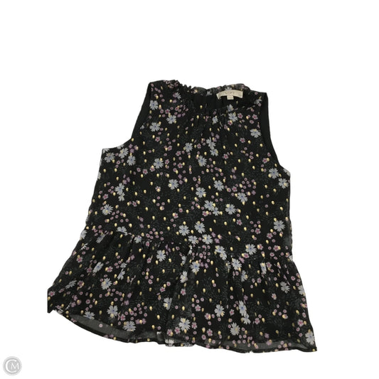 Top Sleeveless By Loft In Floral Print, Size: Mp