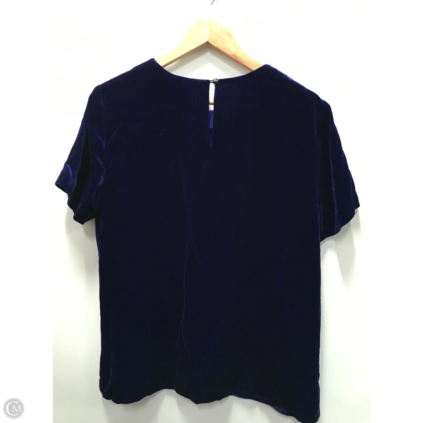 Top Short Sleeve Designer By St. John In Blue, Size: M