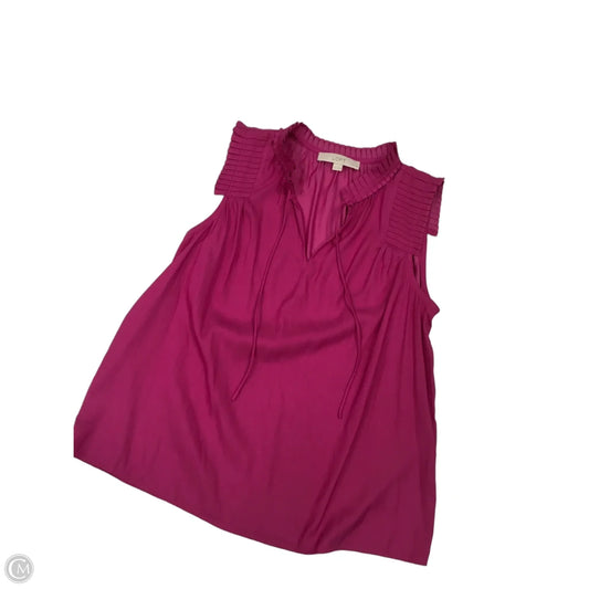 Top Sleeveless By Loft In Pink, Size: Sp