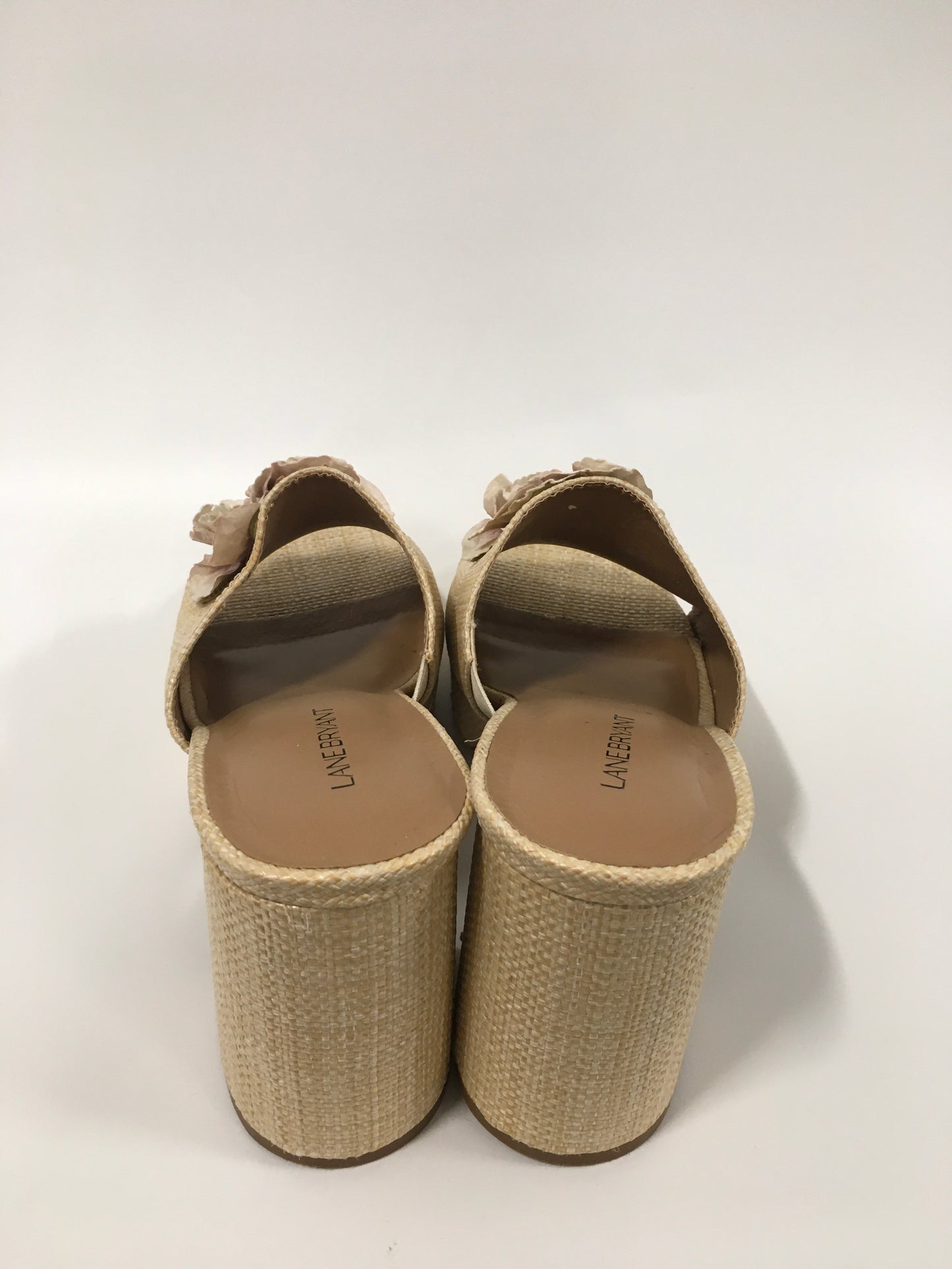 Tan Shoes Heels Block Lane Bryant, Size 8