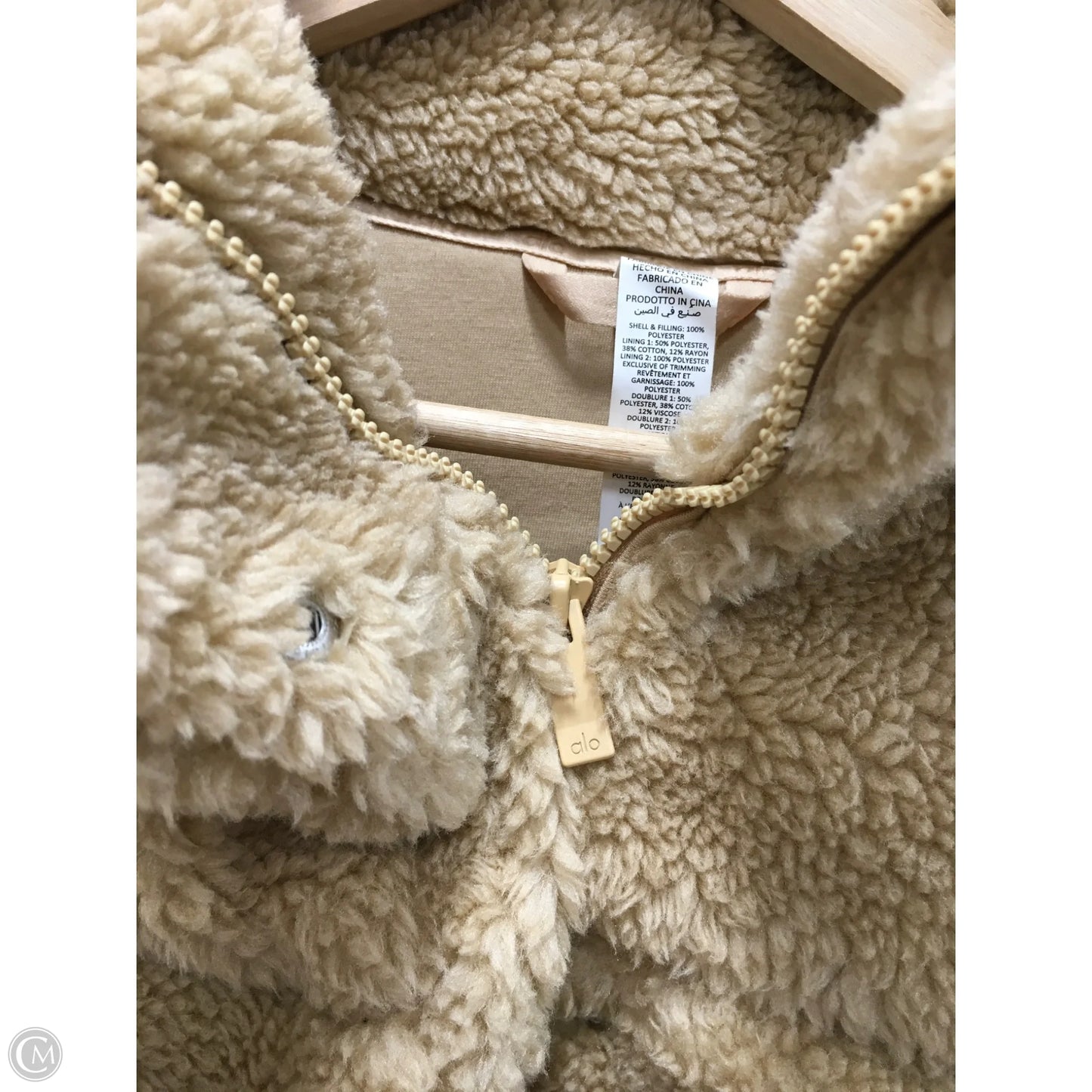 Coat Faux Fur & Sherpa By Alo In Tan, Size: M