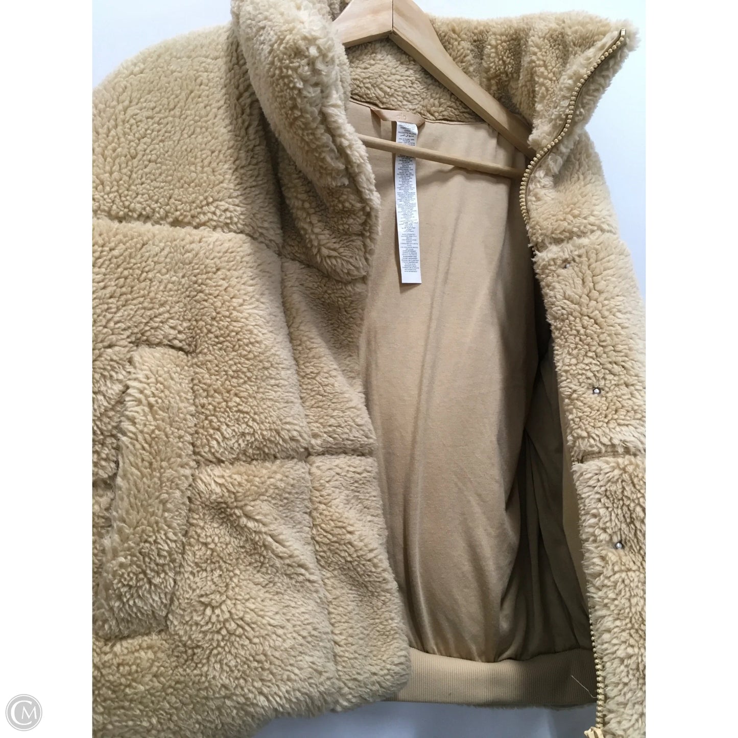 Coat Faux Fur & Sherpa By Alo In Tan, Size: M
