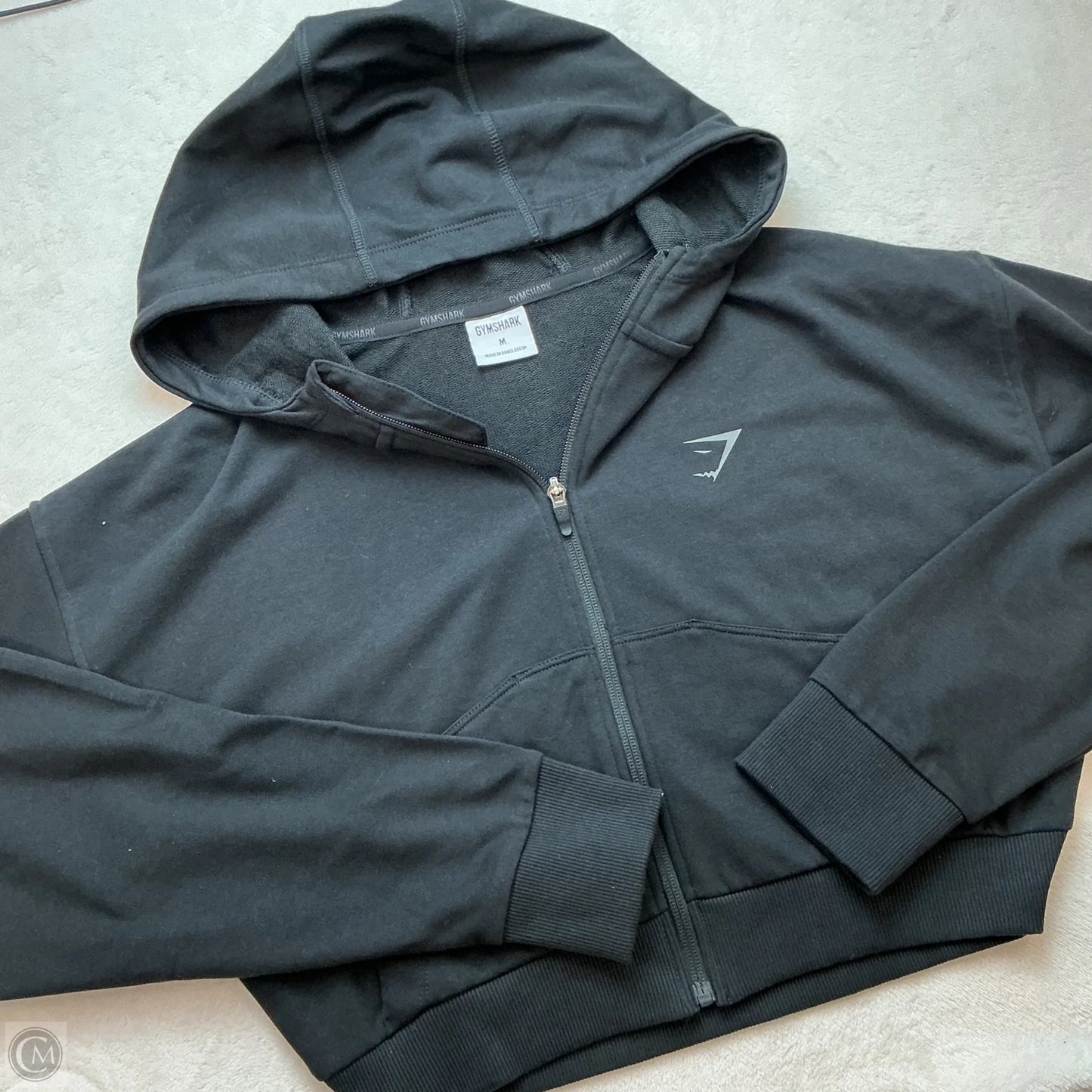Athletic Sweatshirt Hoodie By Gym Shark In Black, Size: M