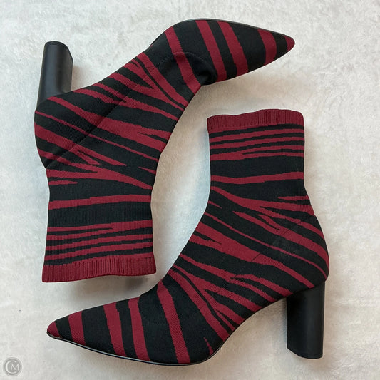 Boots Ankle Heels By Zara In Zebra Print, Size: 7.5