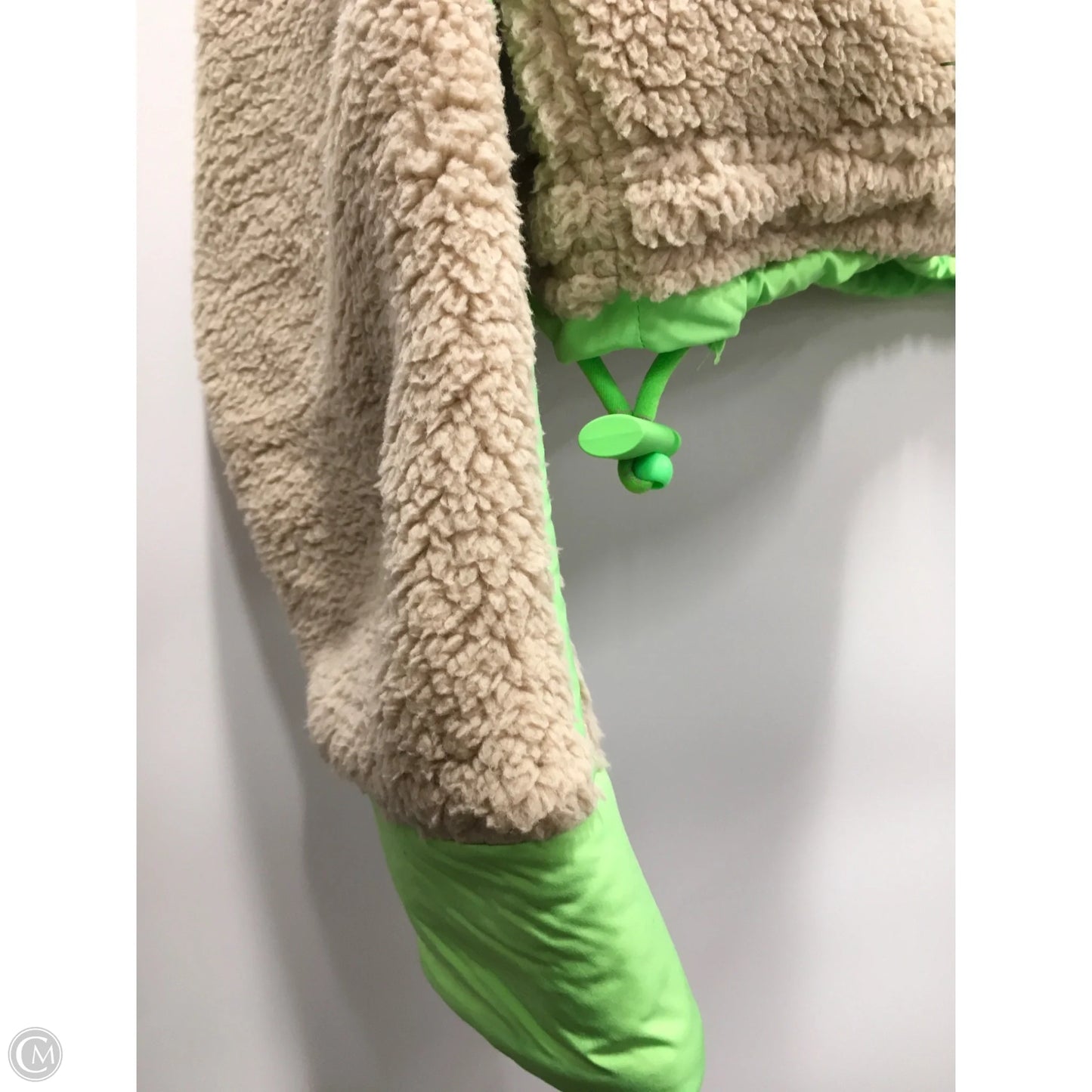 Jacket Faux Fur & Sherpa By Free People In Green & Tan, Size: S