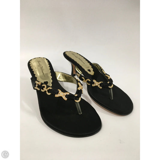 Sandals Heels Kitten By beverly feldman In Black, Size: 6.5