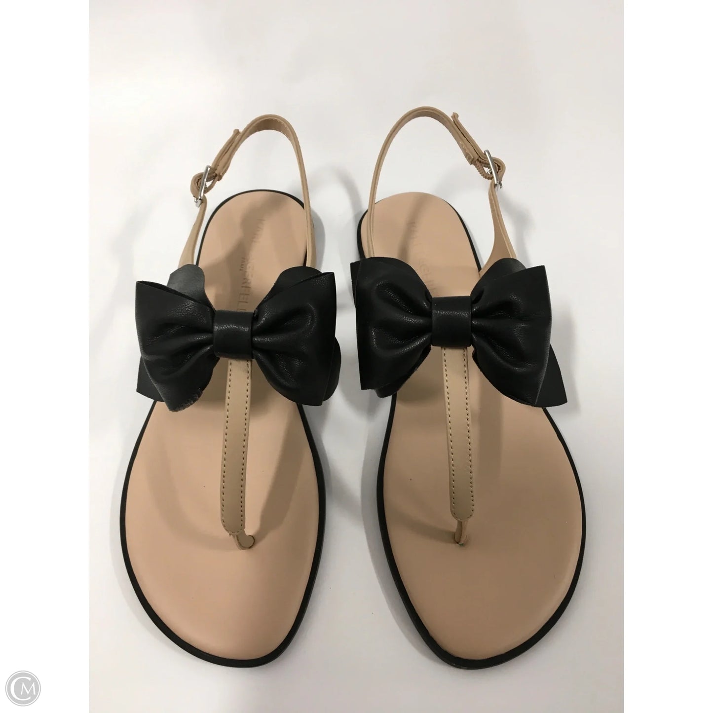 Sandals Designer By Karl Lagerfeld In Black & Tan, Size: 6.5
