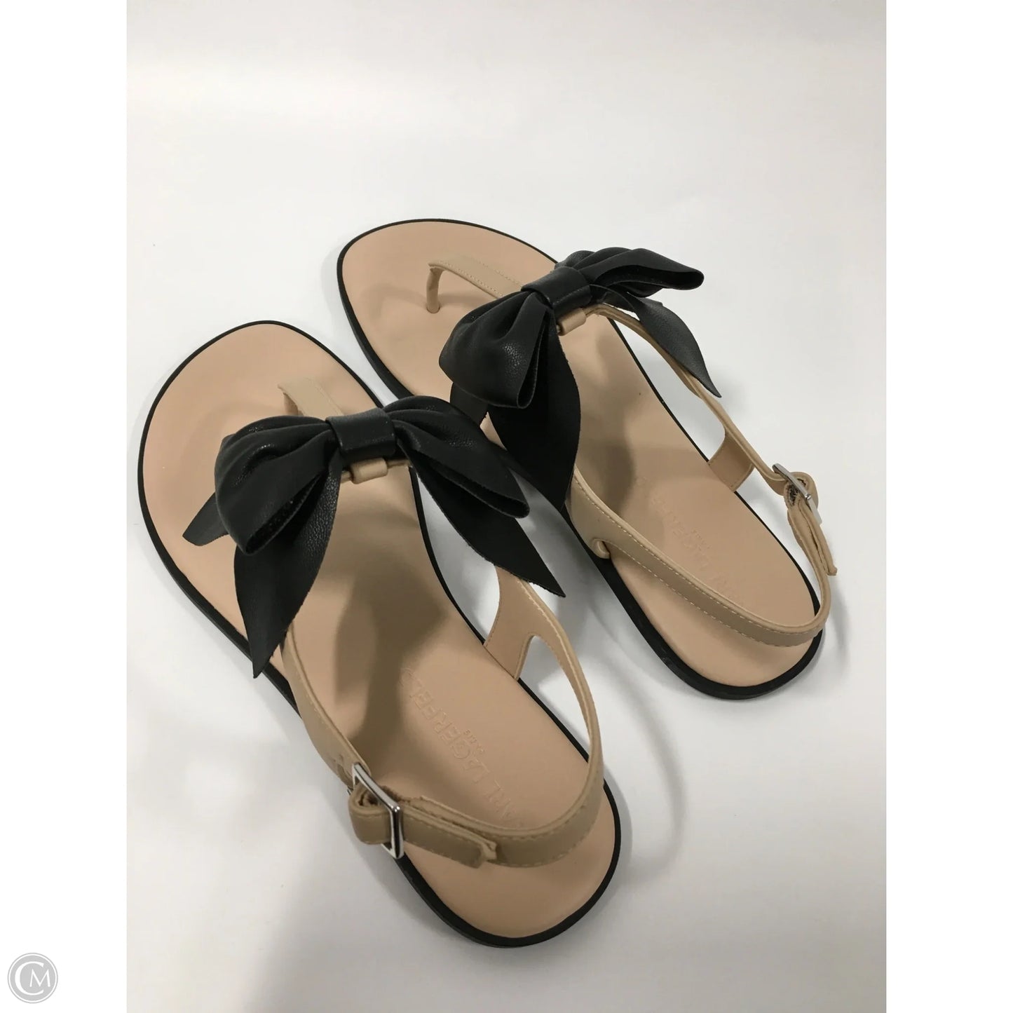 Sandals Designer By Karl Lagerfeld In Black & Tan, Size: 6.5