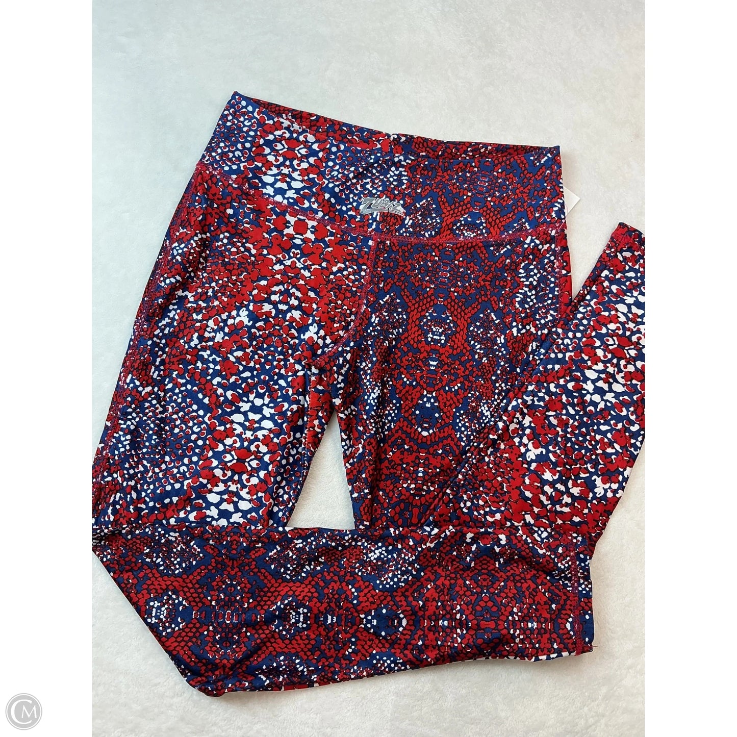 Athletic Leggings By Clothes Mentor In Blue & Red & White, Size: L