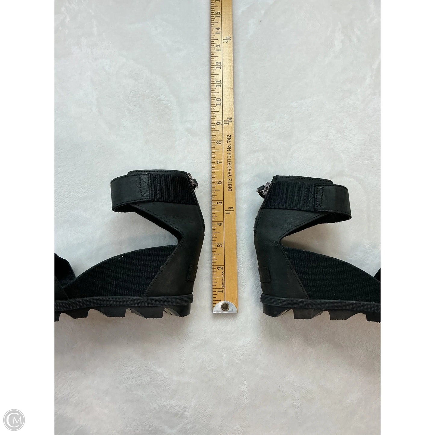 Sandals Heels Wedge By Sorel In Black, Size: 6