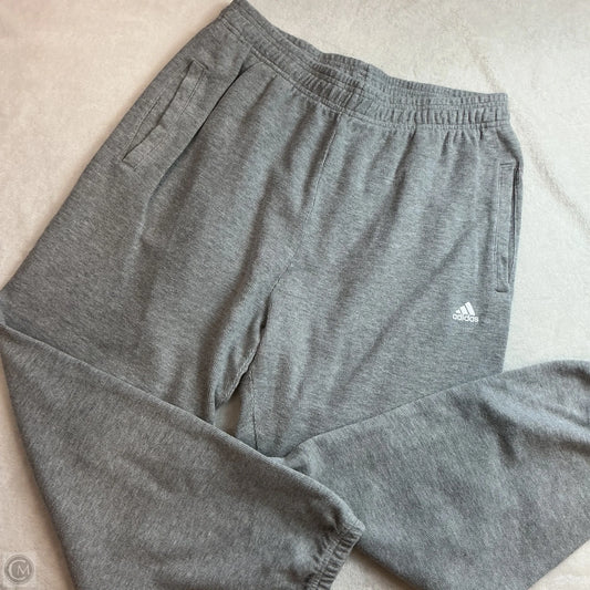 Athletic Pants By Adidas In Grey, Size: M