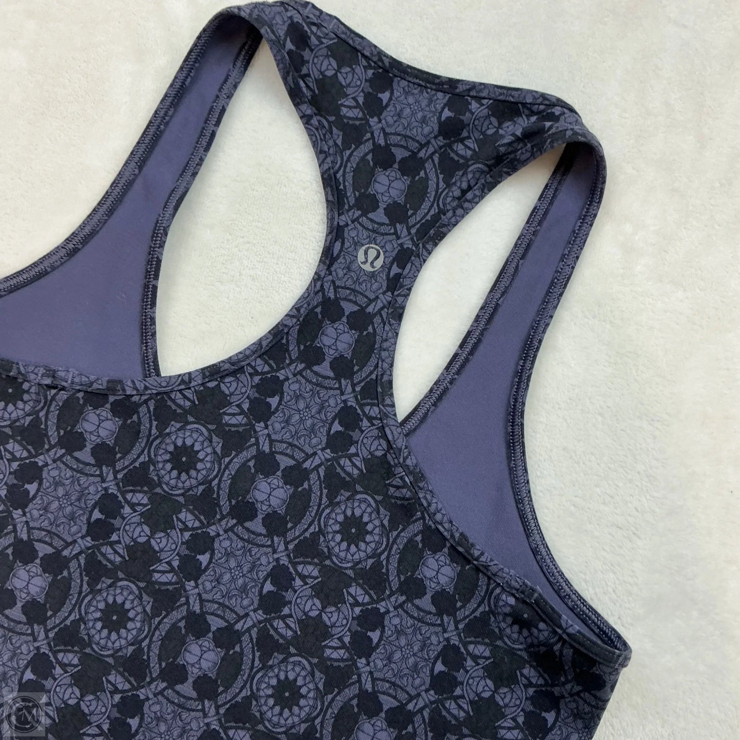 Athletic Tank Top By Lululemon In Black & Purple, Size: M