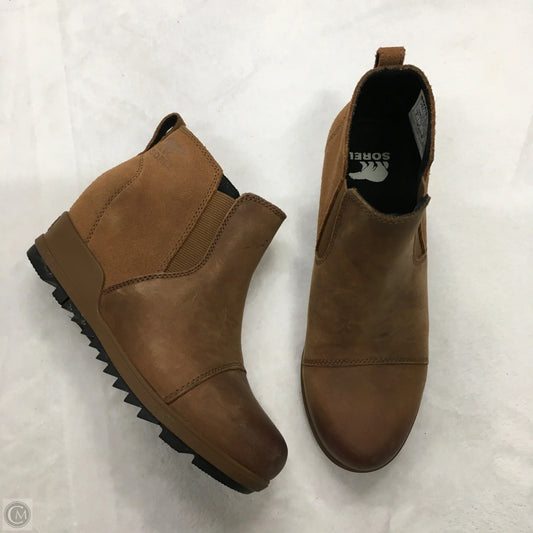 Boots Ankle Heels By Sorel In Tan, Size: 6