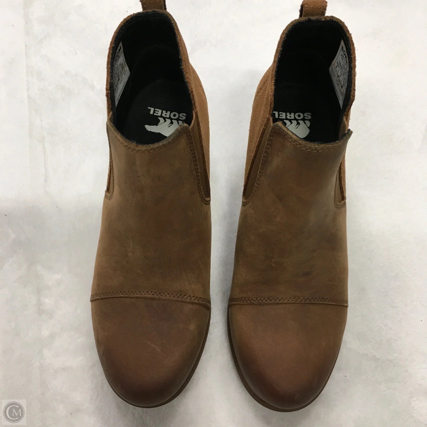 Boots Ankle Heels By Sorel In Tan, Size: 6