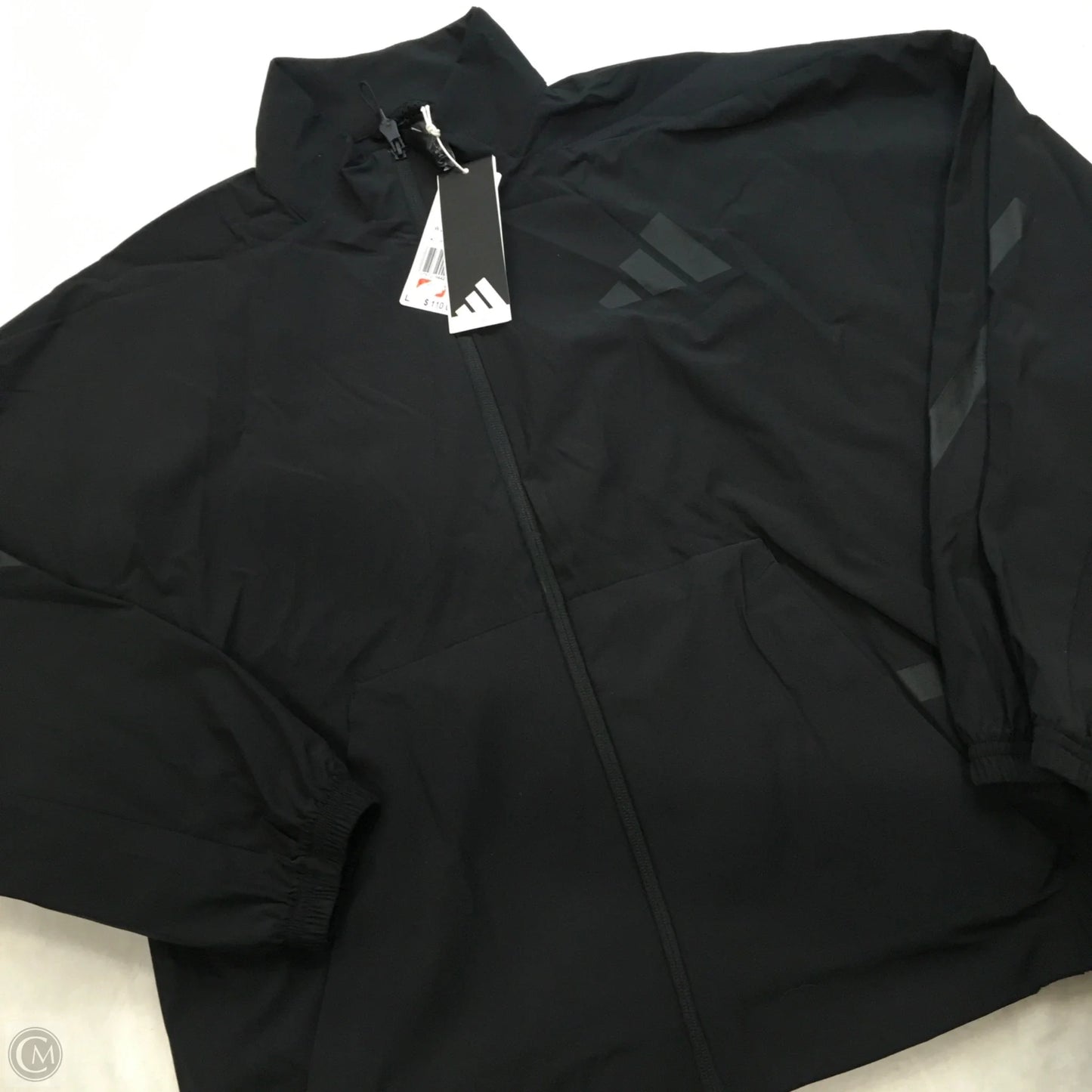 Jacket Windbreaker By Adidas In Black, Size: L