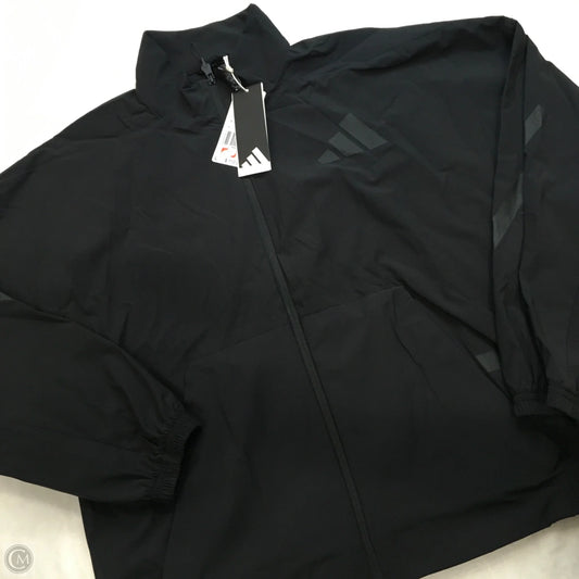 Jacket Windbreaker By Adidas In Black, Size: L