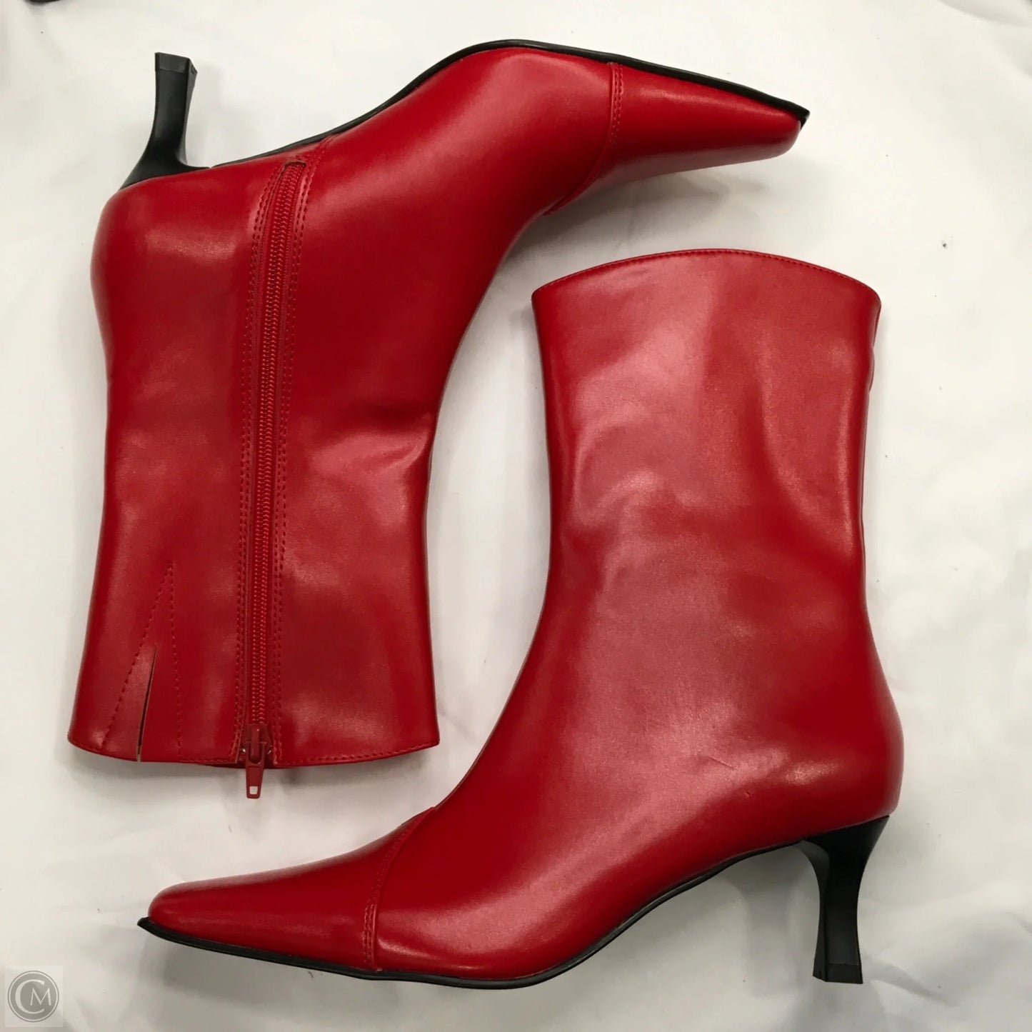 Boots Ankle Heels By Princess Polly In Red, Size: 7
