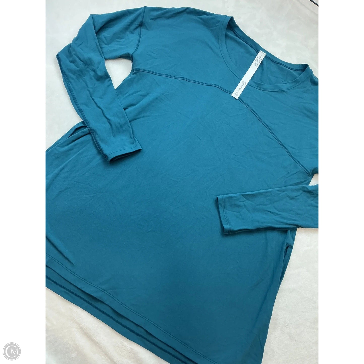 Athletic Top Long Sleeve Crewneck By Lululemon In Blue, Size: 4
