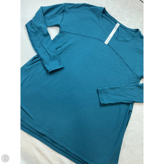 Athletic Top Long Sleeve Crewneck By Lululemon In Blue, Size: 4