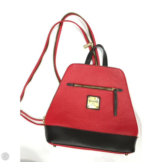 Backpack Leather By Valentina, Size: Medium