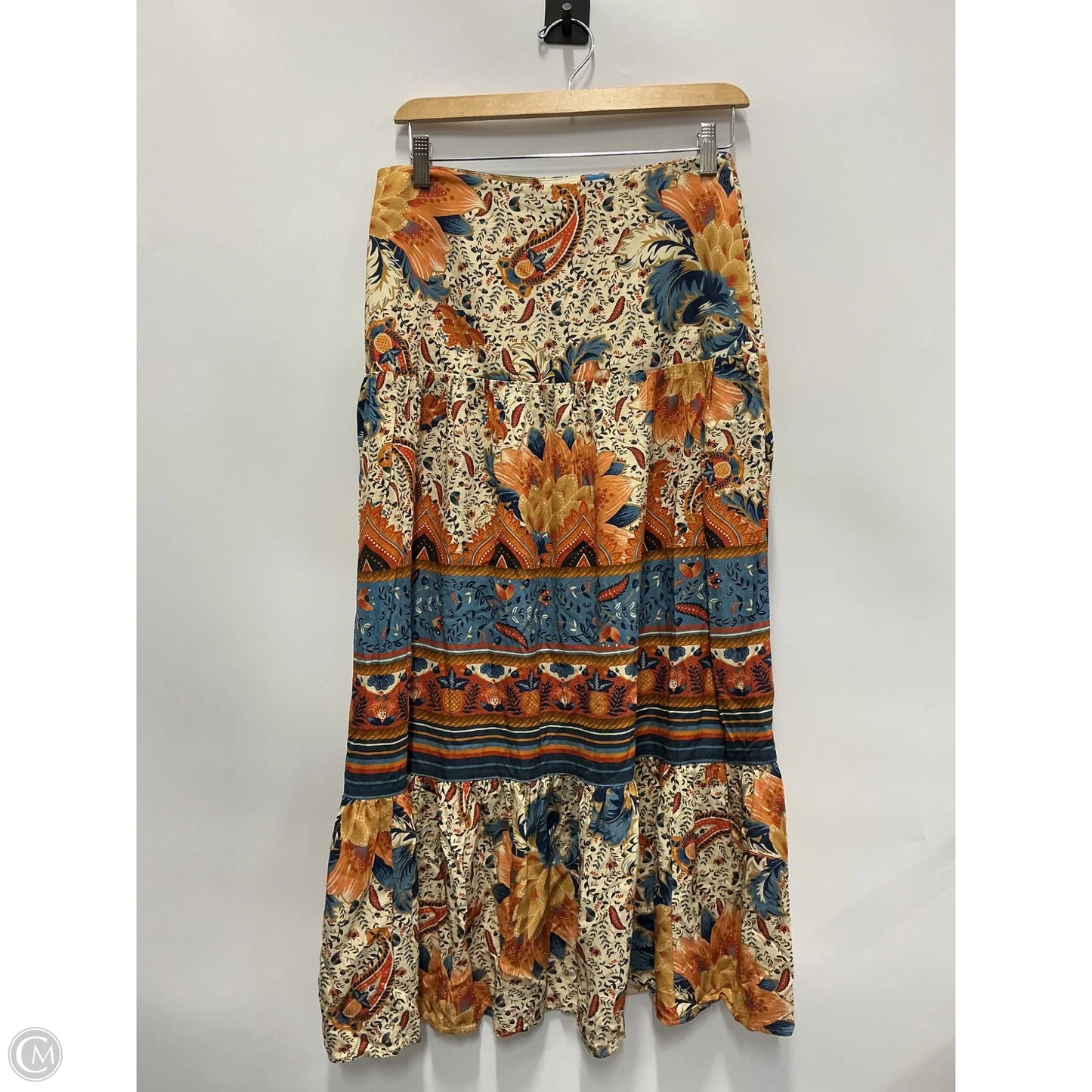 Skirt Maxi By Farm Rio In Orange, Size: S