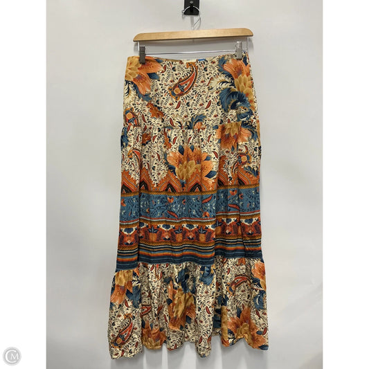 Skirt Maxi By Farm Rio In Orange, Size: S