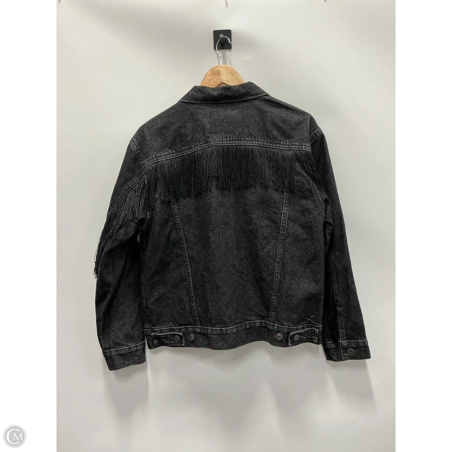 Jacket Denim By Levis In Black Denim, Size: M