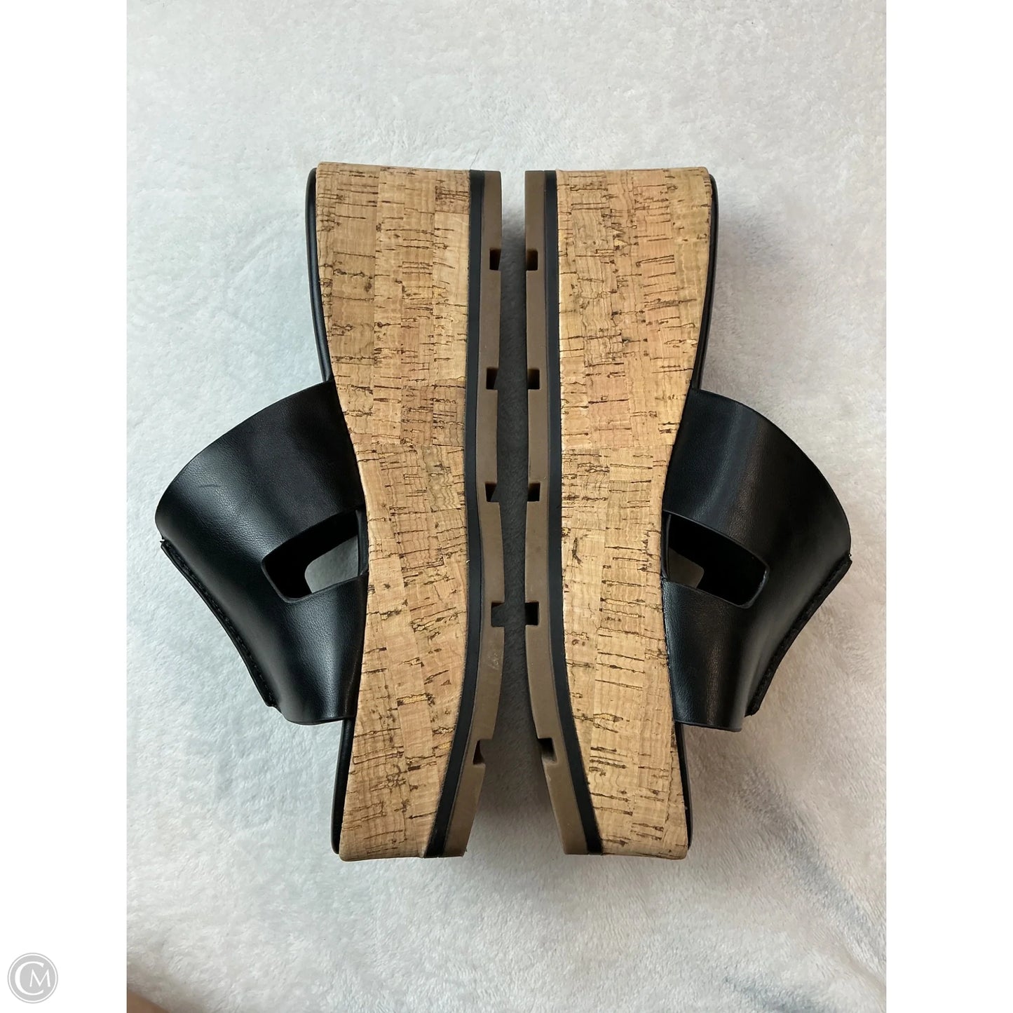 Sandals Heels Platform By Tommy Hilfiger In Black, Size: 8.5