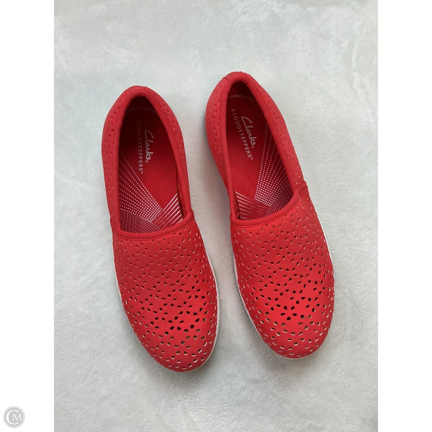 Shoes Flats By Clarks In Red, Size: 8