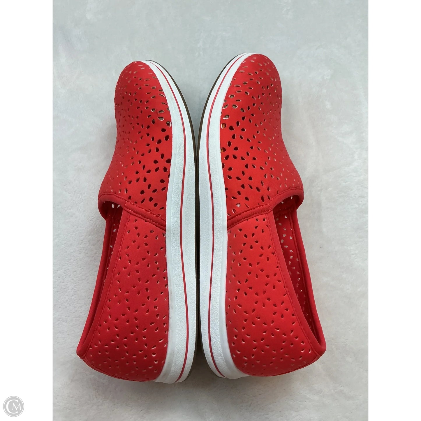 Shoes Flats By Clarks In Red, Size: 8