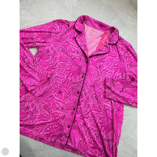 Top Long Sleeve Designer By Lilly Pulitzer In Pink, Size: 1x