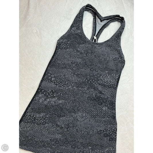 Athletic Tank Top By Lululemon In Black & Grey, Size: L